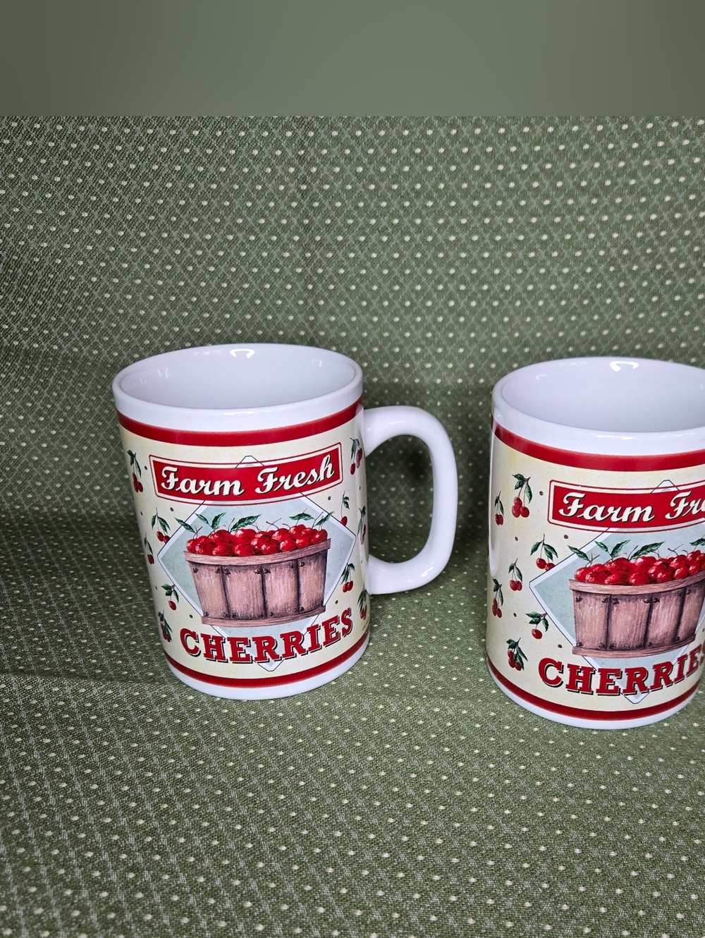 Linda Grayson Farm Fresh Cherries Coffee Mug Set Of 2